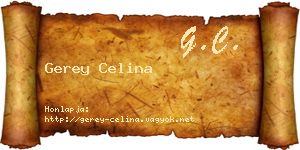 Gerey Celina névjegykártya
